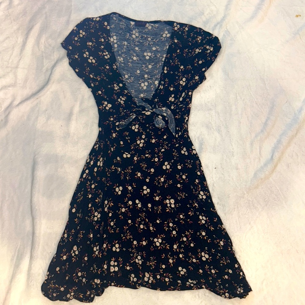 Floral Tie Skater Dress
